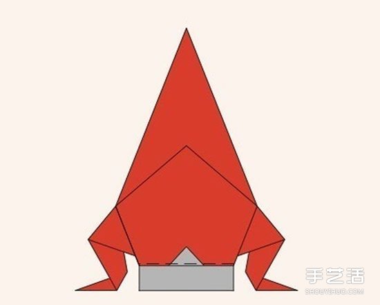 圣誕老人折紙步驟圖 手工折紙圣誕老人教程 -  itrip.net.cn