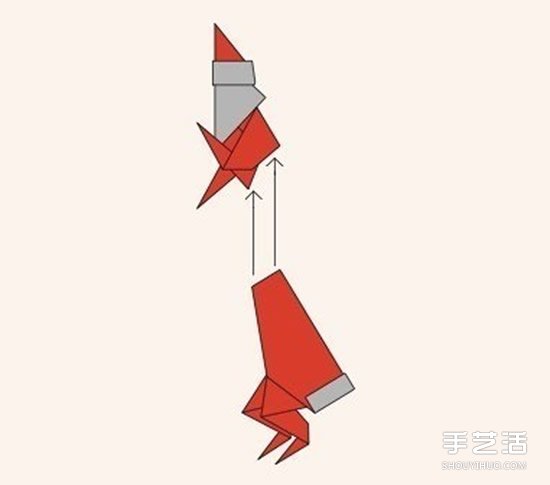 圣誕老人折紙步驟圖 手工折紙圣誕老人教程 -  itrip.net.cn