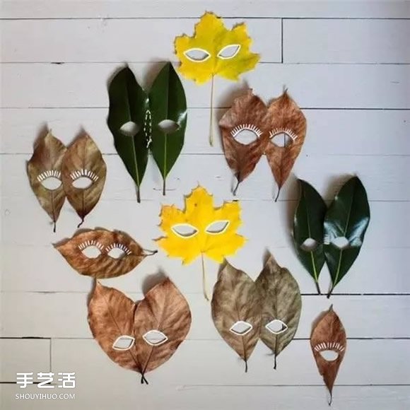 落葉手工作品圖片 簡(jiǎn)單把樹葉做成美麗的掛飾 -  itrip.net.cn