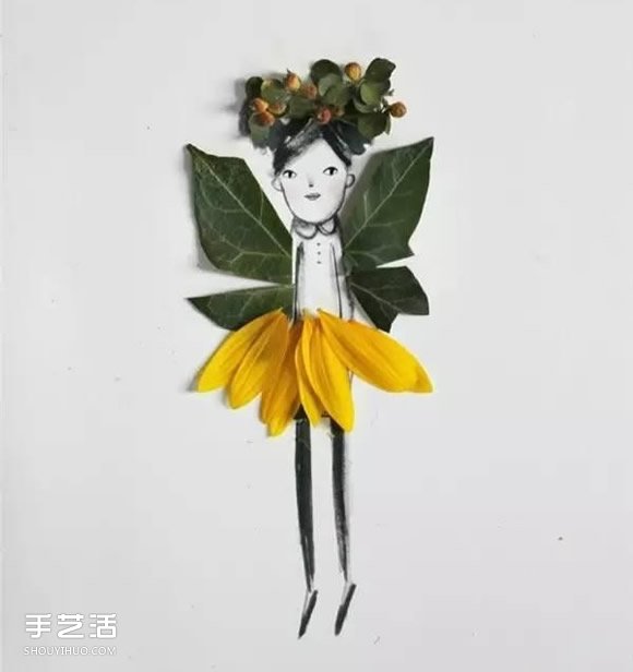 落葉手工作品圖片 簡(jiǎn)單把樹葉做成美麗的掛飾 -  itrip.net.cn
