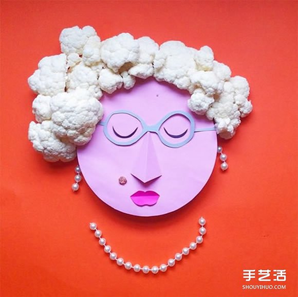 做自己擅長的事 食物和卡紙DIY創(chuàng)意人物肖像 -  itrip.net.cn