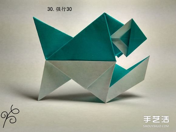 折紙食人魚(yú)的折法圖解 手工折食人魚(yú)的步驟圖 -  itrip.net.cn