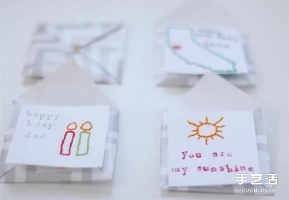 創(chuàng)意賀卡的制作方法 刺繡風(fēng)個性賀卡手工制作 -  itrip.net.cn