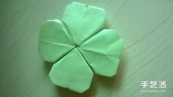 一張紙折四葉草圖解 創(chuàng)意四葉草的折法步驟 -  itrip.net.cn