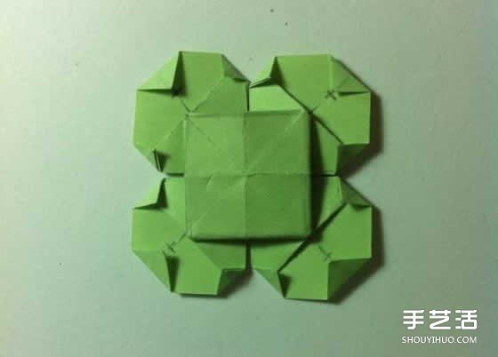 一張紙折四葉草圖解 創(chuàng)意四葉草的折法步驟 -  itrip.net.cn
