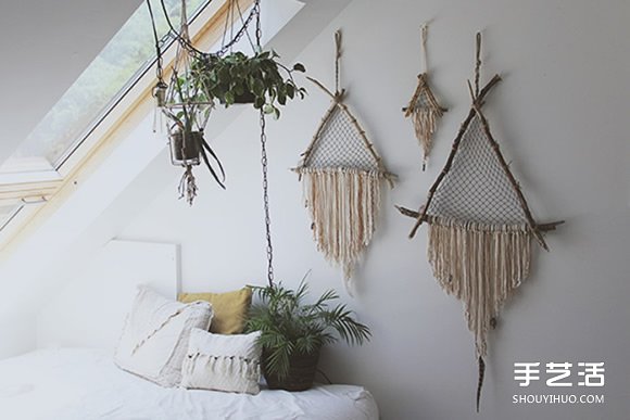三角形捕夢網(wǎng)的制作方法 簡單自制捕夢網(wǎng)圖解 -  itrip.net.cn