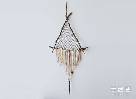 三角形捕夢網(wǎng)的制作方法 簡單自制捕夢網(wǎng)圖解 -  itrip.net.cn