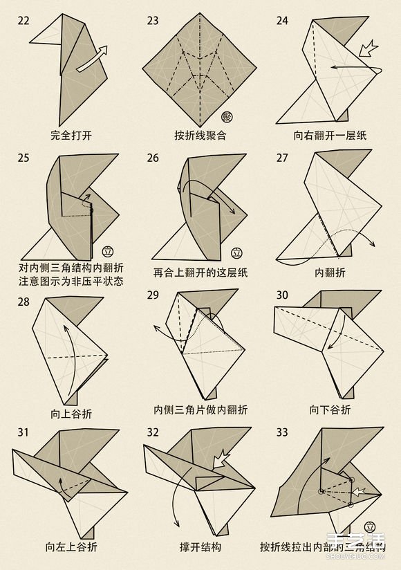 山羊的折紙方法圖解 十二生肖羊的折法步驟 -  itrip.net.cn