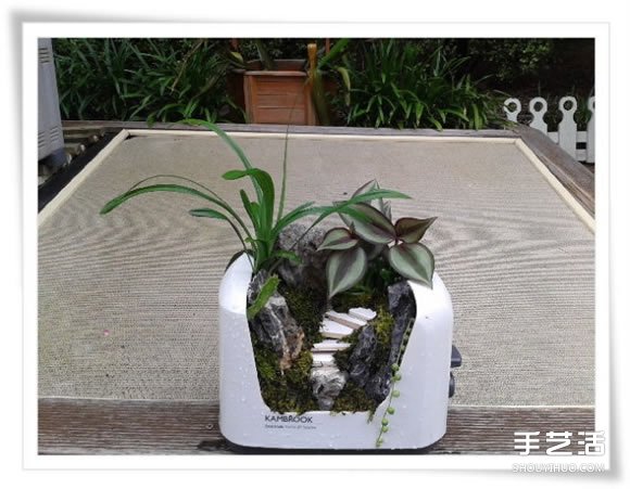 微型花園：廢舊烤面包機(jī)改造制作的美麗盆景 -  itrip.net.cn