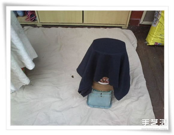 舊毛巾廢物利用做花盆 水泥毛巾花盆手工制作 -  itrip.net.cn