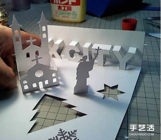 圣誕立體賀卡制作圖解 立體圣誕賀卡制作方法 -  itrip.net.cn