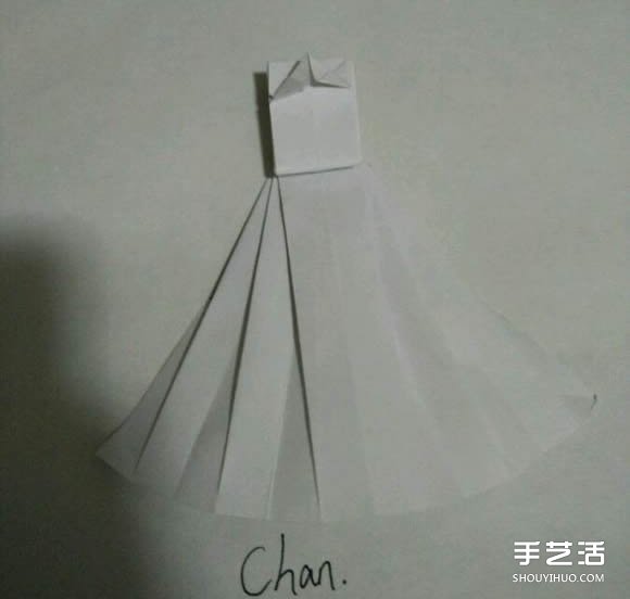 折紙婚紗裙的折法圖解 婚紗的折紙方法步驟 -  itrip.net.cn