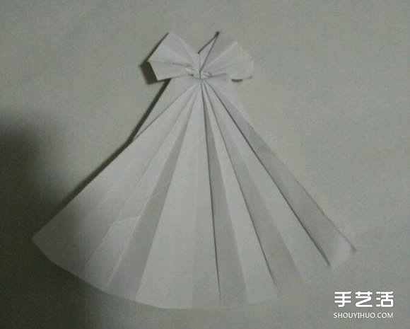 折紙婚紗裙的折法圖解 婚紗的折紙方法步驟 -  itrip.net.cn