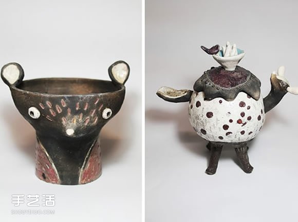 以可愛(ài)小動(dòng)物為原型的手工陶瓷作品圖片欣賞 -  itrip.net.cn