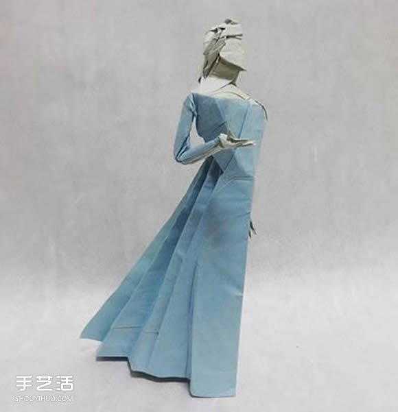 冰雪女王艾莎折紙圖解 立體女性人物折紙教程 -  itrip.net.cn