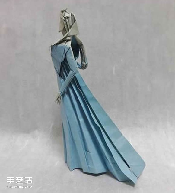 冰雪女王艾莎折紙圖解 立體女性人物折紙教程 -  itrip.net.cn