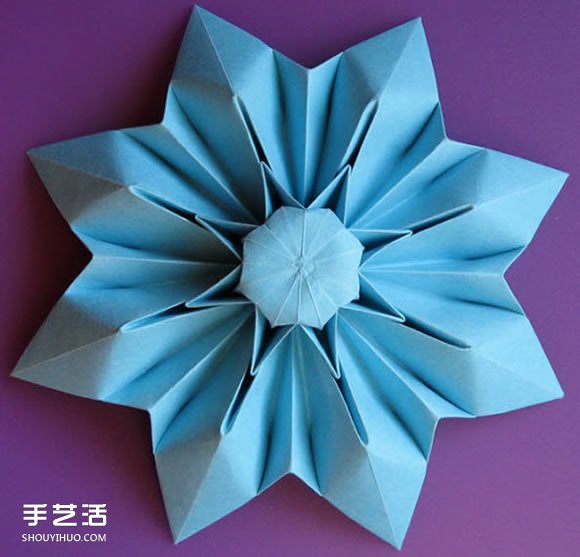 三種八瓣花折紙方法圖解 八瓣花的折法步驟圖 -  itrip.net.cn