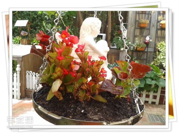 高壓鍋鍋蓋廢物利用DIY制作花盆盆景的方法 -  itrip.net.cn