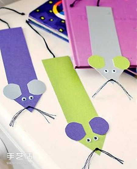 幼兒老鼠書(shū)簽的做法 卡紙小老鼠書(shū)簽手工制作 -  itrip.net.cn