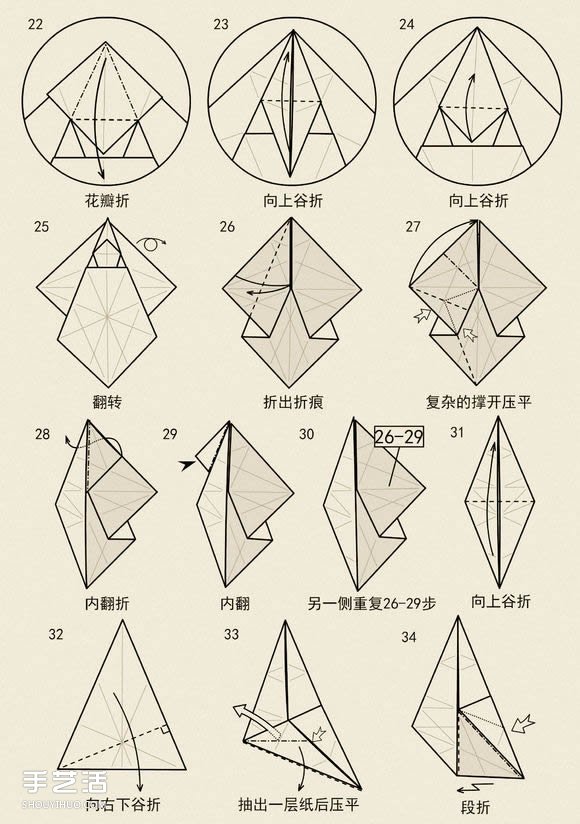 站立兔子的折疊方法圖解 手工折兔子的步驟圖 -  itrip.net.cn