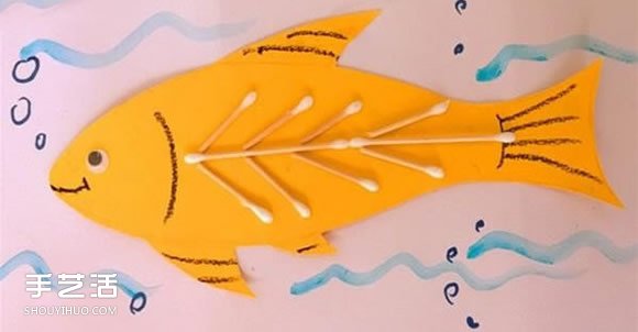 簡單小魚粘貼畫做法 幼兒卡紙小魚手工制作 -  itrip.net.cn