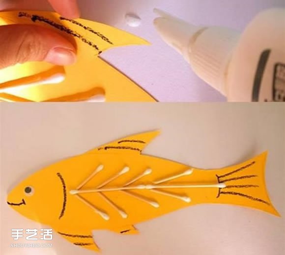 簡單小魚粘貼畫做法 幼兒卡紙小魚手工制作 -  itrip.net.cn