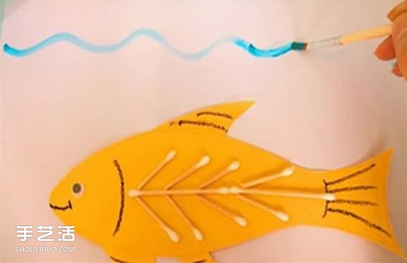 簡單小魚粘貼畫做法 幼兒卡紙小魚手工制作 -  itrip.net.cn