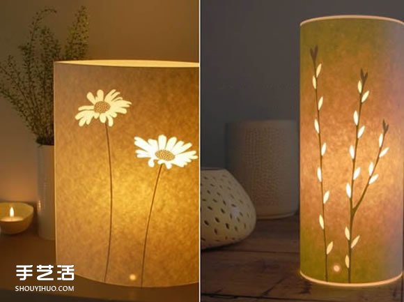 唯美手工紙皮燈制作 花鳥(niǎo)圖案雕刻紙燈DIY -  itrip.net.cn