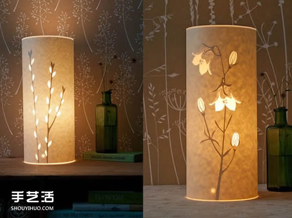 唯美手工紙皮燈制作 花鳥(niǎo)圖案雕刻紙燈DIY -  itrip.net.cn