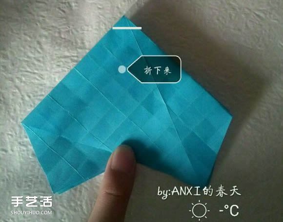 新川崎玫瑰折法圖解 手工折紙新川崎玫瑰步驟 -  itrip.net.cn