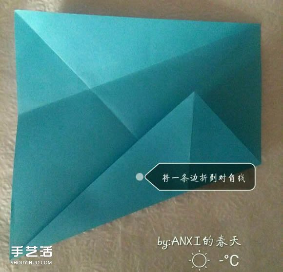 新川崎玫瑰折法圖解 手工折紙新川崎玫瑰步驟 -  itrip.net.cn