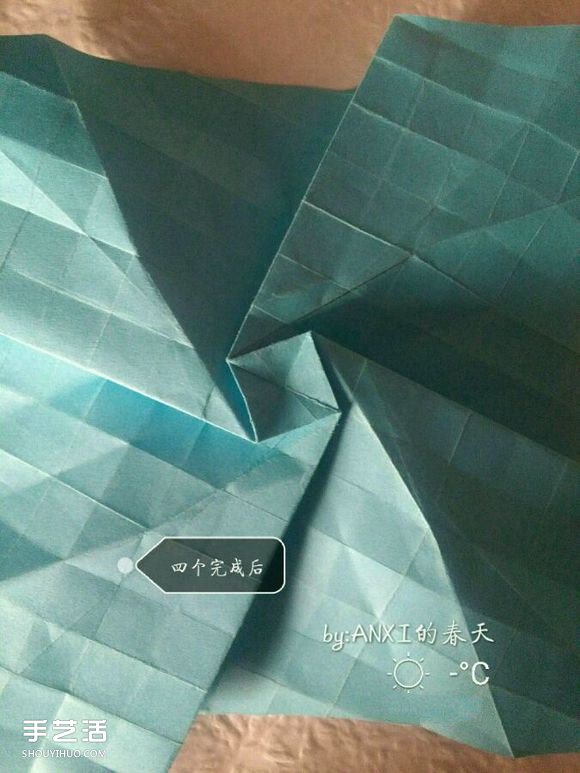 新川崎玫瑰折法圖解 手工折紙新川崎玫瑰步驟 -  itrip.net.cn