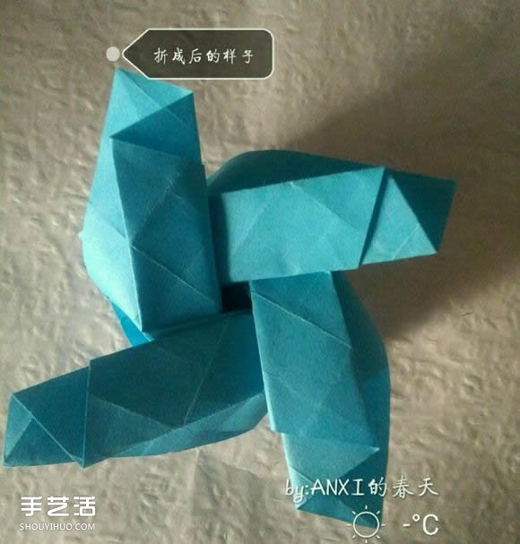 新川崎玫瑰折法圖解 手工折紙新川崎玫瑰步驟 -  itrip.net.cn