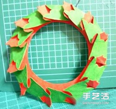 圣誕卡紙花環(huán)制作方法 圣誕賀卡裝飾花環(huán)DIY -  itrip.net.cn