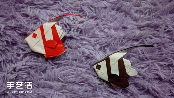 手工折紙馬夫魚圖解 復(fù)雜熱帶馬夫魚的折法 -  itrip.net.cn