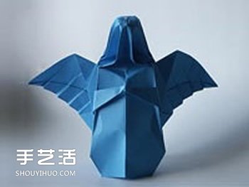 折紙帶翅膀天使圖解教程 立體天使的折疊方法 -  itrip.net.cn