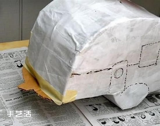 幼兒露營(yíng)車手工制作 簡(jiǎn)單瓦楞紙露營(yíng)車的做法 -  itrip.net.cn