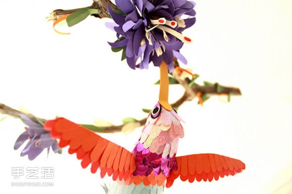 逼真的手工紙鳥(niǎo)圖片 讓你置身鳥(niǎo)語(yǔ)花香的世界 -  itrip.net.cn
