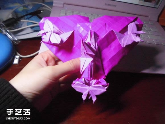 蝶戀花愛心折紙圖解 創(chuàng)意愛心的折法步驟圖 -  itrip.net.cn