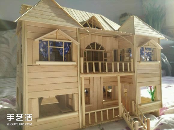 一次性筷子手工制作逼真別墅模型 步驟超全！ -  itrip.net.cn
