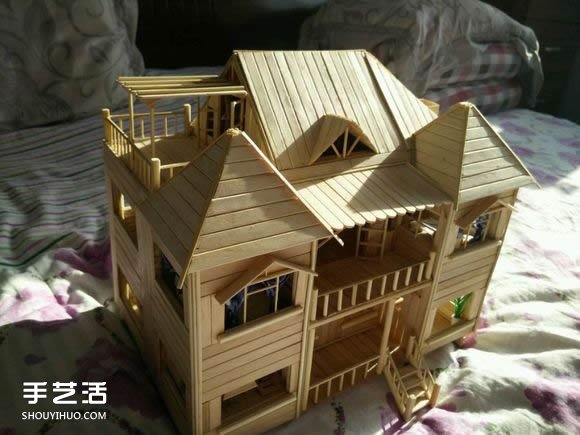 一次性筷子手工制作逼真別墅模型 步驟超全！ -  itrip.net.cn