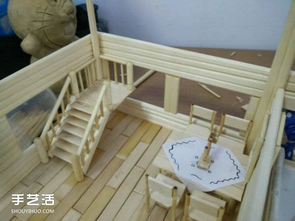 一次性筷子手工制作逼真別墅模型 步驟超全！ -  itrip.net.cn