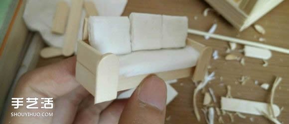 一次性筷子手工制作逼真別墅模型 步驟超全！ -  itrip.net.cn