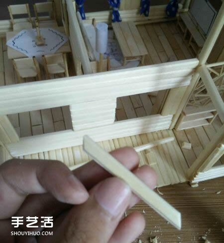 一次性筷子手工制作逼真別墅模型 步驟超全！ -  itrip.net.cn