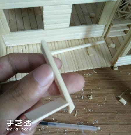 一次性筷子手工制作逼真別墅模型 步驟超全！ -  itrip.net.cn