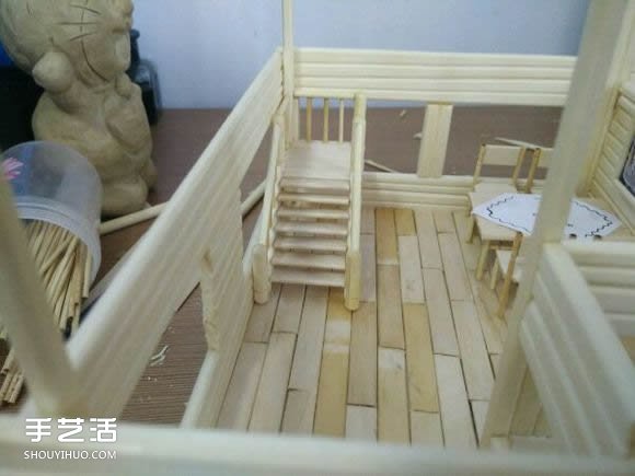 一次性筷子手工制作逼真別墅模型 步驟超全！ -  itrip.net.cn