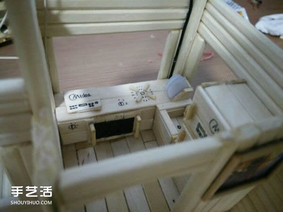 一次性筷子手工制作逼真別墅模型 步驟超全！ -  itrip.net.cn