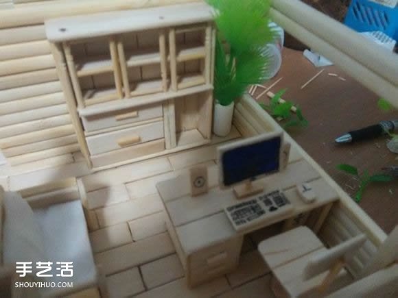 一次性筷子手工制作逼真別墅模型 步驟超全！ -  itrip.net.cn