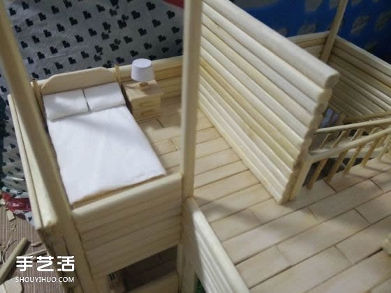 一次性筷子手工制作逼真別墅模型 步驟超全！ -  itrip.net.cn