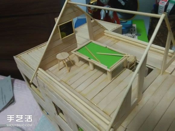 一次性筷子手工制作逼真別墅模型 步驟超全！ -  itrip.net.cn